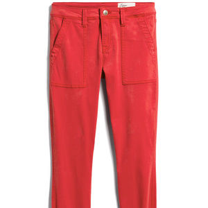 Woman's Cosmic Blue Love Red Capris